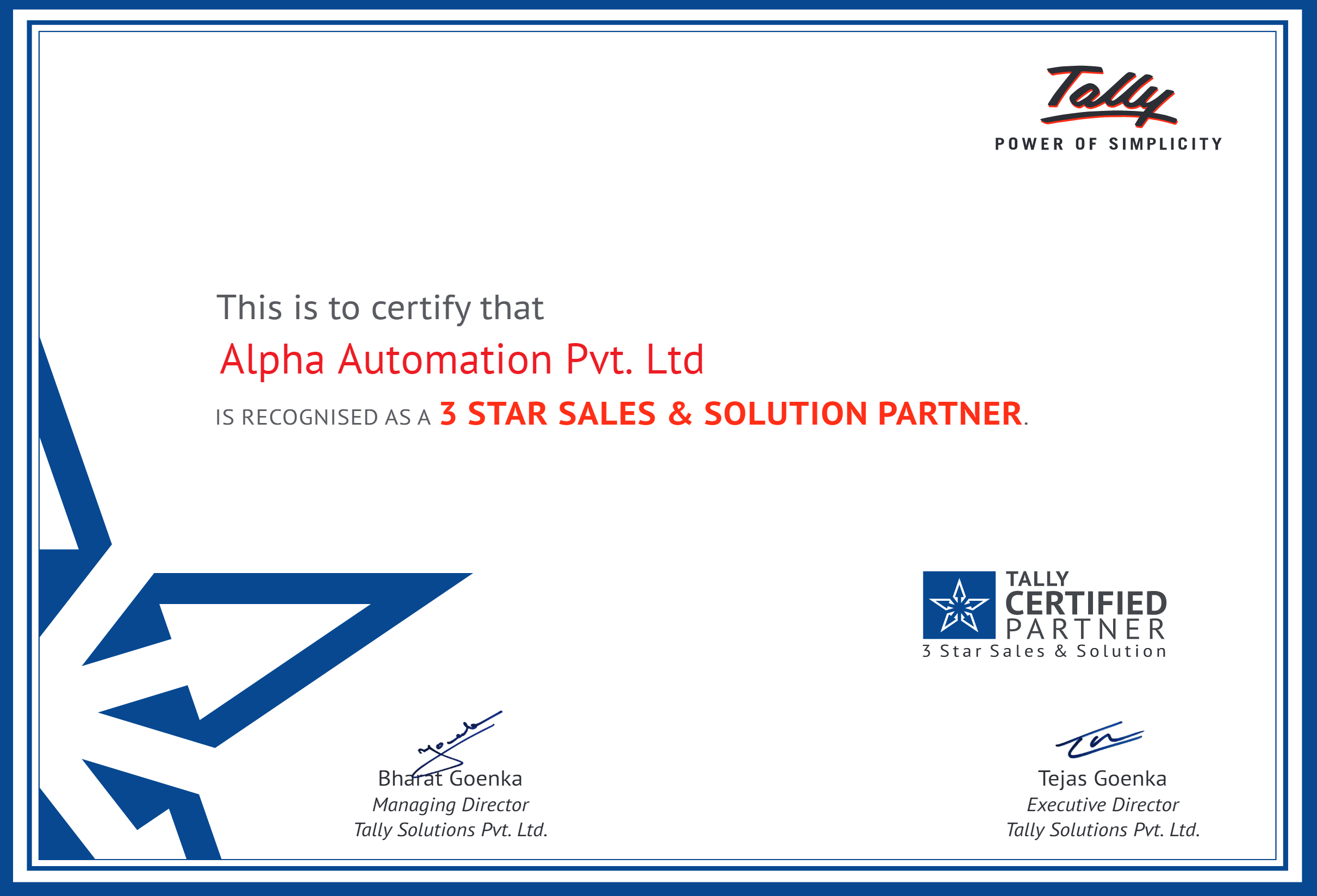 tally-3-Star-Partner-Certificate